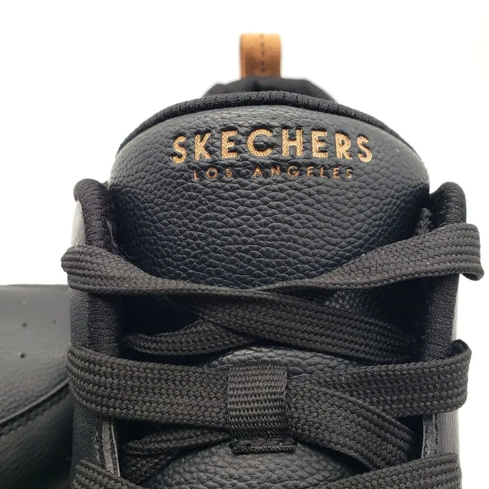 Skechers Uno Alder Black Gum Men's 12 Wide Casual Shoes Air Sneakers 183012 W
